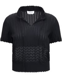 McQueen - Open-Knit T-Shirt - Lyst
