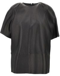 TOTEME - Nappa Leather Cocoon Top - Lyst