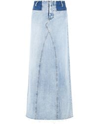 Maison Margiela - Light Denim Maxi Skirt - Lyst