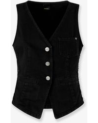 Pinko - Gardener Cotton Vest With Laces Profiles - Lyst
