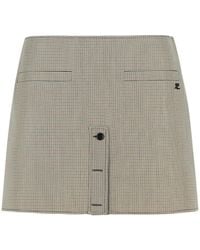 Courreges - Wool Blend Miniskirt - Lyst