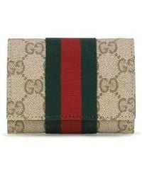 Gucci - Gg Wallet With Web Detail - Lyst