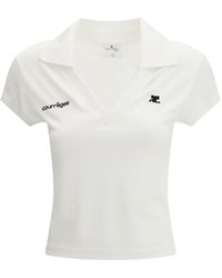 Courreges - Cropped Polo Heritage - Lyst