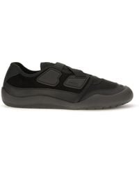 Prada - Speedrock Leather And Mesh Sneakers - Lyst