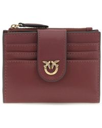 Pinko - Leather Wallet With Logo Ribes Intenso-Antique - Lyst