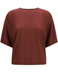 Brunello Cucinelli - Short-Sleeve Cashmere And Silk Sweater - Lyst
