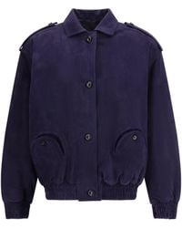 Blazé Milano - Blazã¨ Milano Viva Charlie Suede Bomber Jacket - Lyst