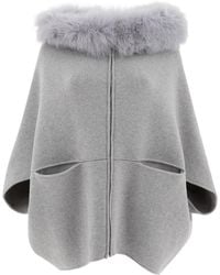 Giovi - Wool And Cashmere Poncho Coats - Lyst