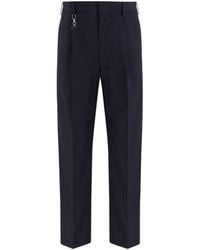 Prada - Tailored Cotton Poplin Pants - Lyst