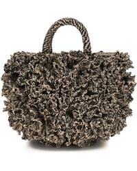IBELIV - Coral Raffia Handbag Tiga - Lyst