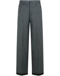 Maison Margiela - Wool Blend Trousers - Lyst