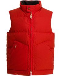 Manifattura Ceccarelli - Goose Down Vest Jackets And Coats Orange - Lyst