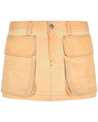 DIESEL - Cotton Miniskirt - Lyst