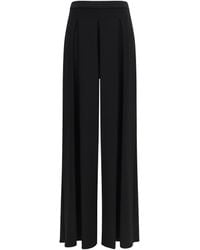 Max Mara Pure - Viscose Technical Jersey Pants Nero - Lyst