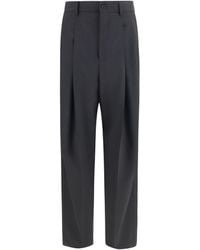 Dolce & Gabbana - Tailored Wide-Leg Wool Blend Pants Fleece Trousers - Lyst