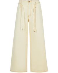Etro - Cream Denim Jeans - Lyst