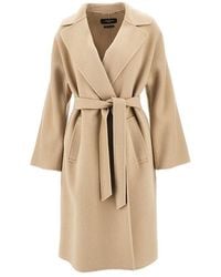 Weekend by Maxmara - Double Cloth Coat With Belt - Lyst