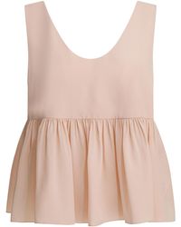 Chloé - Silk Crepe De Chine Top - Lyst