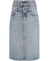 Fiorucci - Midi Denim Skirt Triple-Layer - Lyst