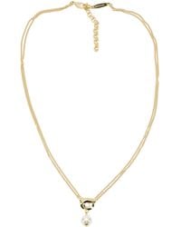 Ferragamo - "Gancini" Necklace With Pearl - Lyst