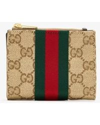 Gucci - Gg Wallet With Web Detail - Lyst