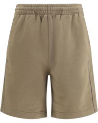Burberry - Cotton Shorts With Check Trims - Lyst