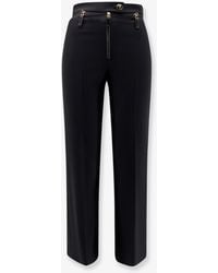Elisabetta Franchi - Trousers With Logoed Button - Lyst