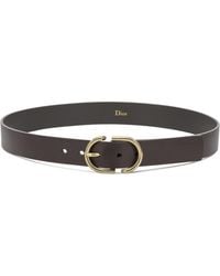 Dior - Leather Belt Dark - Lyst
