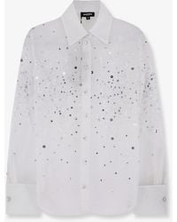 retroféte - Shirt With All-Over Rhinestone Details - Lyst