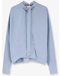 Alysi - Cotton Shirt With Bow - Lyst