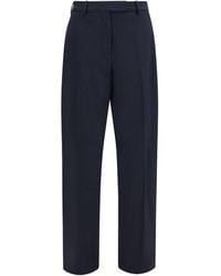 THE LATEST - Straight-Leg Wool-Blend Pants Night - Lyst