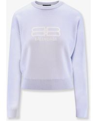 Balenciaga - Wool And Cotton Blend Sweater - Lyst