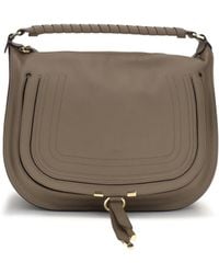 Chloé - Chloé Marcie Shoulder Bag Deep Taupe - Lyst