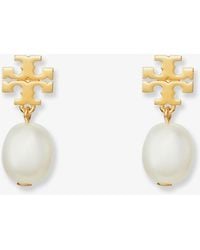 Tory Burch - Kira Pearl Drop Earrings - Lyst