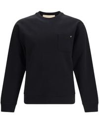 Valentino - Cotton Jersey Crewneck Sweatshirt - Lyst