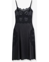 Dolce & Gabbana - Slip Dress With Lace Details - Lyst