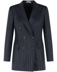 Latorre - Double-Breasted Wool Blend Blazer - Lyst