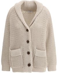 Brunello Cucinelli - Cotton Feather Cardigan - Lyst