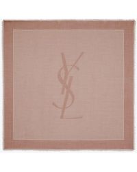 Saint Laurent - Cassandre Cashmere And Silk Foulard - Lyst