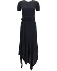 Alaïa - Alaïa Belted Jersey Dress - Lyst