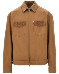 Gucci - Canvas Jacket With Corduroy Details - Lyst