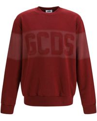 Gcds - Logo Spray Crewneck Sweatshirt Tawny Port - Lyst