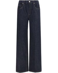 Brunello Cucinelli - Palazzo Denim Trousers - Lyst