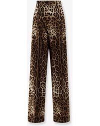 Dolce & Gabbana - Dolce & Gabbana Stretch Wool Trousers Print - Lyst