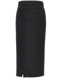 Emporio Armani - Viscose-Blend Midi Skirt - Lyst