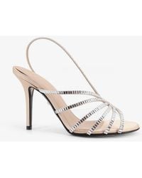 ALEVI - Star Xtal 95 Satin Sandals With All-Over Crystals - Lyst