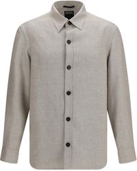 ZEGNA - Cashmere, Linen, And Silk Overshirt - Lyst