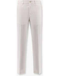 BOSS - Cotton And Silk Trousers - Lyst