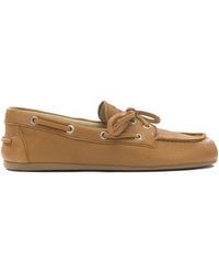 Miu Miu - Suede Lace Up Loafers - Lyst