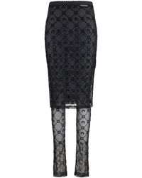 Marine Serre - Moonogram Mesh Flock Pant-Skirt - Lyst
